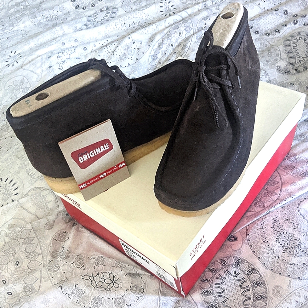 Clarks Originals Men's Wallabees Boots Brown 10.5